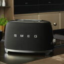 (日本正規販売店)SMEG ポップアップトースター2枚用【マットブラック】TSF01BLMJPイタリア家電ブランド【スメッグ】レトロ デザイン おしゃれ家電 ハイブランド 4枚~8枚切り スメグ