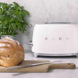 SMEG ポップアップトースター2枚用【クリーム】TSF01‐CR-JP【日本正規品】イタリア家電ブランド【スメッグ】レトロ デザイン おしゃれ家電 ハイブランド 4枚～8枚切り キッチンブランド プレゼント ステンレス ギフト 食パン トースト スメグ ポイント10倍