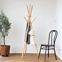 天然木 コートハンガーラック(ナチュラル)WIS-551-NA 東谷木製 ビーチ ラック 衣類収納 洋服掛けバッグ ショール タオル 帽子寝室 子供部屋 洗面所...