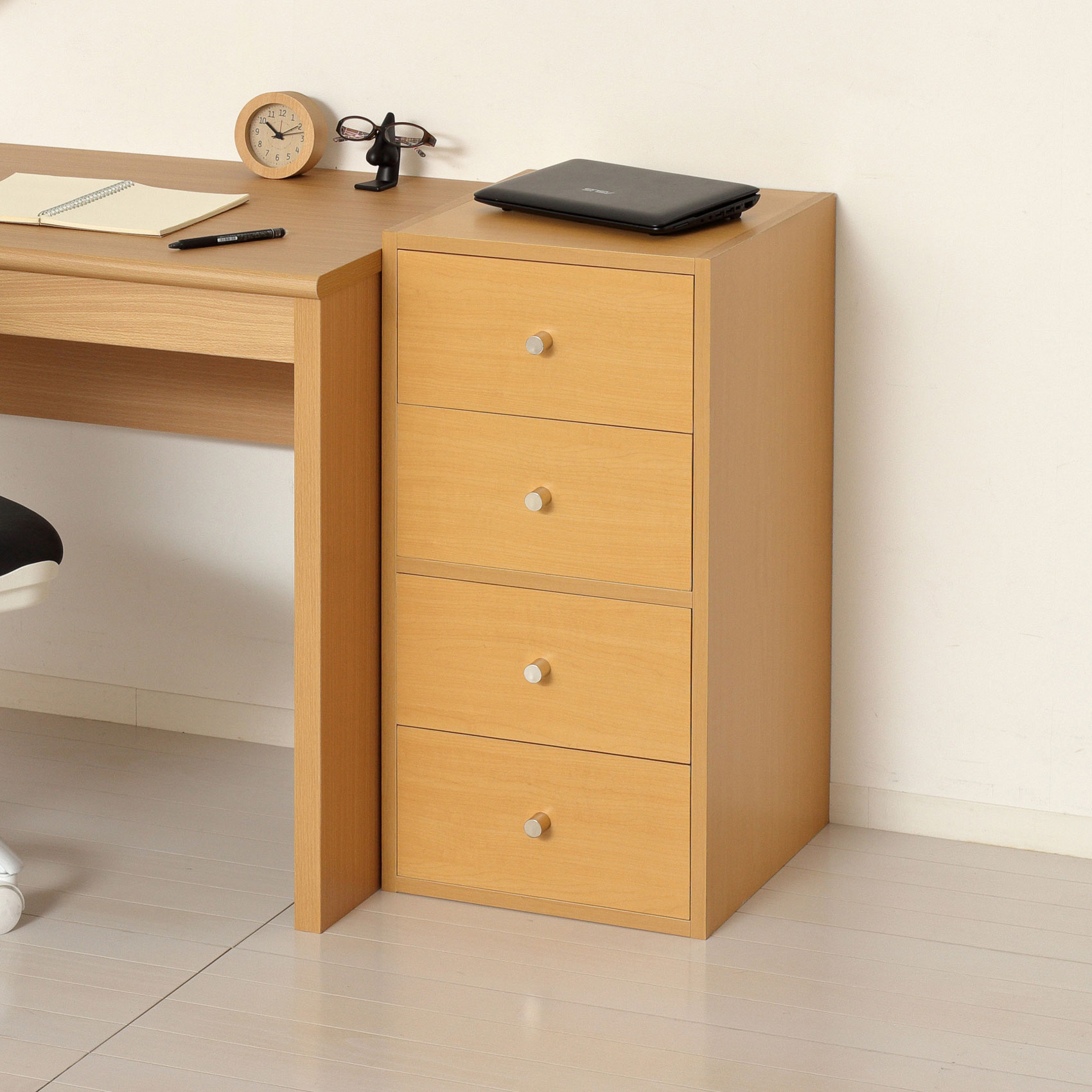 縦置き横置きができる！自在チェスト4段ナチュラル40162 クロシオ（完成品）自在チェスト4段テレビ台 衣類 クローゼット シンプル チェスト 日本製