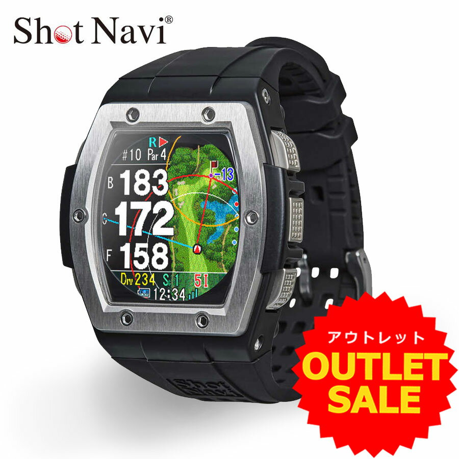 《2大特典付》ShotNavi/ショットナビ Crest(シルバー) クレスト〔ゴルフウォッチ〕オートメジャー オートビュー フェアウェイナビ 特許取得 国内100% GPSゴルフナビ 日本製 カラー 腕時計タイプ