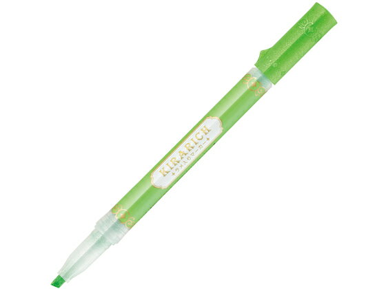 【レビュー投稿で100円OFFクーポン】ゼブラ ラメ入りラインマーカー キラリッチ 緑 WKS18-G 緑 グリーン系 蛍光ペン シングル