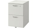 【店内全品ポイント2倍★16日9:59迄】 【メーカー直送】ライオン オフィスデスク ワゴン 2段 W395×D600×H611 ニューグレー【代引不可】【組立...