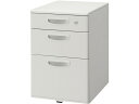 【店内全品ポイント2倍★16日9:59迄】 【メーカー直送】ライオン オフィスデスク ワゴン 3段 W395×D600×H611 ニューグレー【代引不可】【組立...