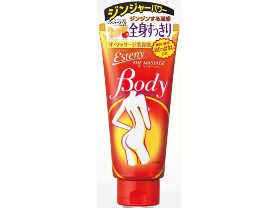 【商品説明】マッサージ効果・ジンジン温熱感が深く持続！トリートメント成分ジンジャーオイル（ショウガ根油）、アップルポリフェノール（リンゴタンニン）配合。アップルポリフェノールはすっきりとした女性美を保つことで知られています。【仕様】●容量：180g●スパイシー・フレッシュなアップルジンジャーの香り生産国：日本商品区分：化粧品メーカー：常盤薬品工業株式会社　サナ事業部広告文責：フォーレスト株式会社　0120-40-4016【備考】※メーカーの都合により、パッケージ・仕様等は予告なく変更になる場合がございます。【検索用キーワード】SANA　サナ　Esteny　えすてにー　ボディ用美容液　マッサージジェル　マッサージクリーム　スリミングジェル　マッサージ美容液　1本　180グラム　浴用化粧品　浴用用品　浴室用品　浴場用品　お風呂場　シャワー　バス　全身すっきり　スキンケア　バス・ボディケア　RPUP_02お風呂あがりに「全身もみつぶせ！」毎日・簡単「ザ・マッサージ美容液」