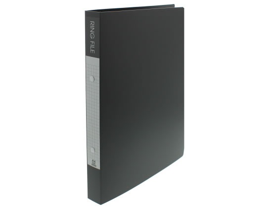 【ポイント2倍★19日20:00〜26日1:59迄】ビュートン リングファイル A4 背幅30mm ダークグレー 10冊BRFA4DG A4 丸型2穴リングファイル PP製 リング式ファイル