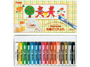 ぺんてる ファブリックファン 布描きくれよん 16色 PTS4-16 16色セット クレヨン パステル 画材