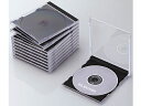 【レビュー投稿で100円OFFクーポン】エレコム Blu-ray DVD CDケース ブラック 10枚 CD DVD用プラスチックケース メディアケース 記録メディア メモリーカード 家電