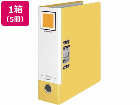 【商品説明】リング形状のとじ具なので見開きで資料が閲覧でき、検索性にも優れています。ファイル文書の途中からでも簡単に書類が取り出せます。抜き差し頻度の多い活用中の書類のファイリングに最適です。軽い力で操作できるレバー式。操作部には手当たりのよい樹脂を使用しています。棚から取り出しやすいように背表紙に穴があいています。表紙ロック機能により表紙の開きを防止できます。【仕様】●表紙色：黄●サイズ：A4タテ●外寸法：縦307×横280mm●背幅：93mm●とじ厚：68mm●収容枚数：680枚●穴数：2穴●穴間隔：80mmピッチ●インデックス1枚付き●カラー仕切カード（5山・1組）付き●材質：表紙／PPフィルム貼り（芯材／古紙パルプ配合）●分別廃棄可能●背見出し紙差替え可能●注文単位：1箱（5冊）●グリーン購入法適合●GPNエコ商品ねっと掲載【備考】※メーカーの都合により、パッケージ・仕様等は予告なく変更になる場合がございます。【検索用キーワード】コクヨ　こくよ　KOKUYO　レバッチファイル　ればっちふぁいる　レバー式アーチファイル　レバーアーチファイル　レバー式ファイル　レバーファイル　レバー式リングファイル　レバーリングファイル　AZファイル　アーチ式ファイル　リング式ファイル　2穴ファイル　PPフィルム貼り　古紙パルプ配合　2穴　2穴用　680枚とじ　背幅93mm　とじ厚68mm　黄色　きいろ　キイロ　イエロー　フ−AL200Y　フAL200Y　A4　A4判　A4ファイル　A4サイズ　A4タテ　A4縦　A4たて　A4タテ型　A4縦型　A4たて型　タテ　縦　たて　タテ型　縦型　たて型　箱売り　5冊　コクヨファイル　751111閲覧性、検索性、収容力に優れたレバッチファイル。