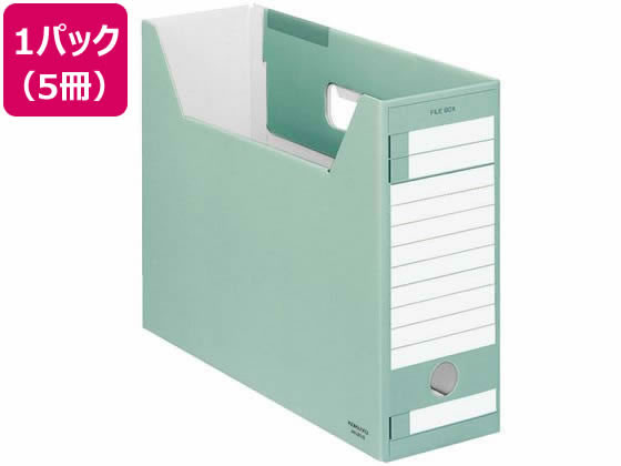 コクヨ ファイルボックス-FS〈Eタイプ〉A4ヨコ 背幅102mm 緑 5冊 A4 ボックスファイル 紙製 ボックス型ファイル