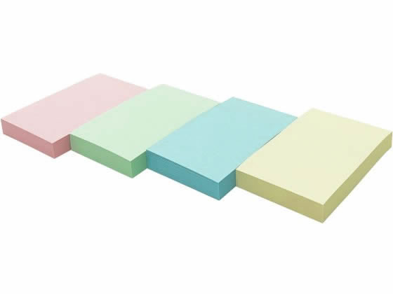 【レビュー投稿で100円OFFクーポン】ふせん 75×50mm 4色アソート 10冊 Forestway 付箋 パステル 付箋セット 付箋紙 大型 長方形タイプ ノートタイプふせん インデックス メモ ノート