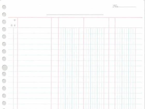 コクヨ バインダー帳簿用 三色刷 応用帳 B5 リ-107 B5 26穴 ルーズリーフタイプ帳簿 一色刷 ノート 2
