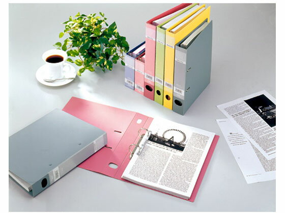 【レビュー投稿で100円OFFクーポン】セキセイ ロックリングファイル A4タテ 4穴 とじ厚30mm グレー A4 多穴リングファイル 丸型 D型 リング式ファイル