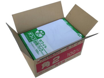 ツバメ工業/ホワイト封筒 角2 100g/m2 500枚/W100-K2