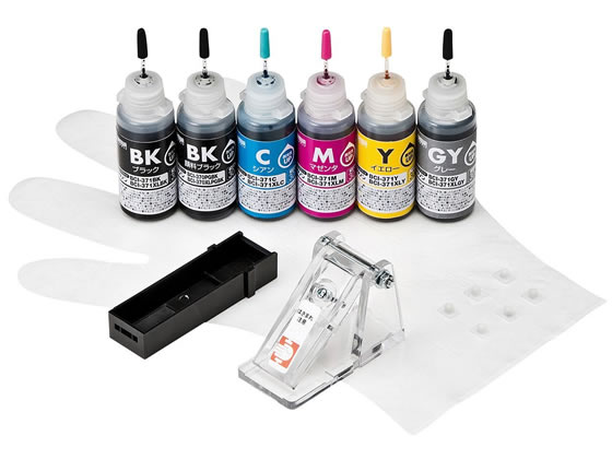 【マラソン限定★ポイント2倍】【お取り寄せ】サンワサプライ キヤノン対応詰替インク6色セット 6回 INK-C371S30S6 キャノン CANON インクジェット詰替えインク インクカートリッジ トナー