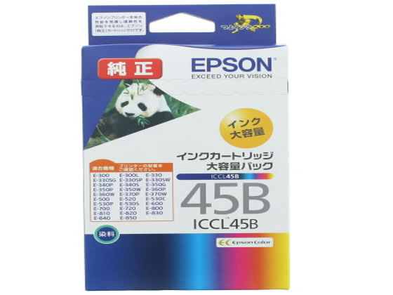 エプソン インクカートリッジ 4色一体型大容量パック ICCL45B エプソン EPSON マルチパック インクジェットカートリッジ インクカートリッジ トナー