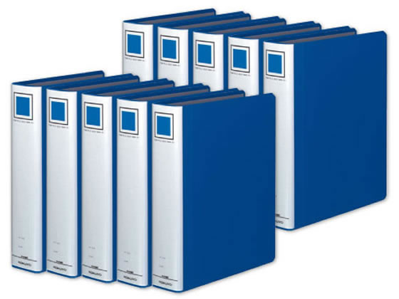 コクヨ チューブファイル〈エコツインR〉A4タテ とじ厚50mm 青 10冊 A4 両開き パイプファイル パイプ式ファイル