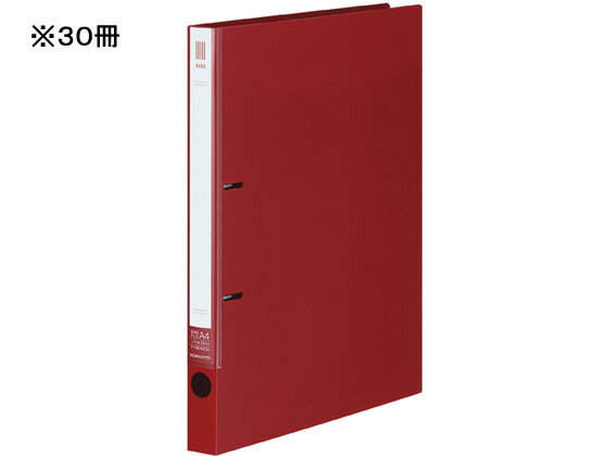 【レビュー投稿で100円OFFクーポン】コクヨ リングファイルNEOS A4タテ 背幅27mm カーマインレッド 30冊 A4 丸型2穴リングファイル PP製 リング式ファイル