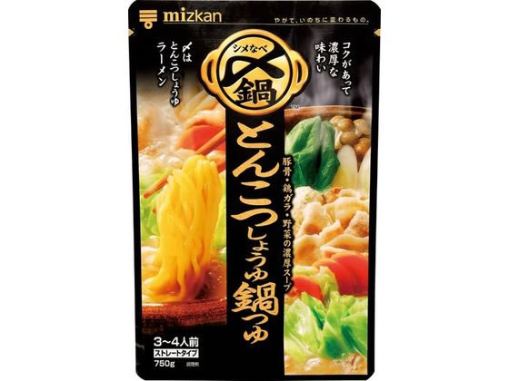 ミツカン 〆まで美味しいとんこつしょうゆ鍋つゆストレート750g