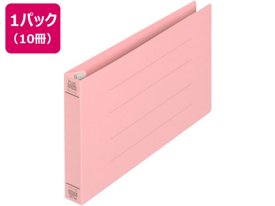 プラス フラットファイル厚とじ ノンステッチ 統一伝票用 ピンク 10冊 統一伝票用ファイル B4 