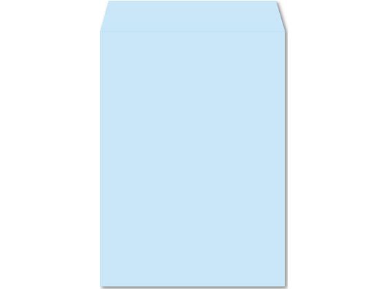 【レビュー投稿で100円OFFクーポン】テープ付きカラー封筒 角2 フレッシュトーン ブルー 100枚 K2S547F..