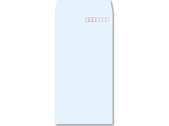 【レビュー投稿で100円OFFクーポン】テープ付きカラー封筒 長3 フレッシュトーン スカイ 100枚 N3S522F..