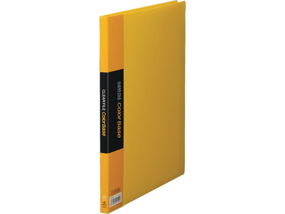 【マラソン限定2000円クーポン★ポイント2倍16日9:59迄】キングジム クリアーファイル カラーベース A4タテ 20ポケット 黄 10冊 A4 固定式クリヤーファイル