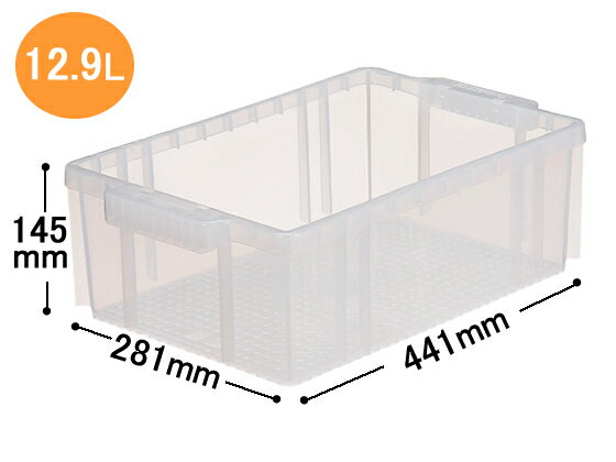 【マラソン限定★2000円クーポン＆ポイント2倍】三甲 サンボックス13 透明 201312 ボックスコンテナ 保管 作業