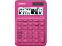 【店内全品ポイント2倍★16日9:59迄】 カシオ ミニジャストタイプ電卓12桁 ビビッドピンク MW-C20C-RD-N 可愛い