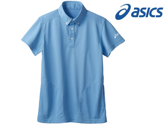 【お取り寄せ】アシックス ポロシャツ 兼用 半袖 ペールブルー LL CHM308-3601