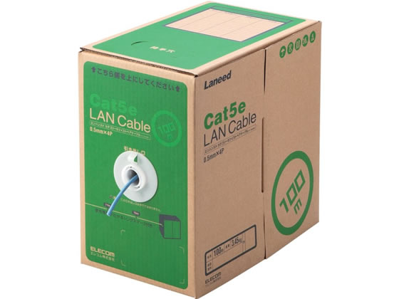 エレコム LANケーブル CAT5E ブルー 100m LD-CT2 BU100 RS