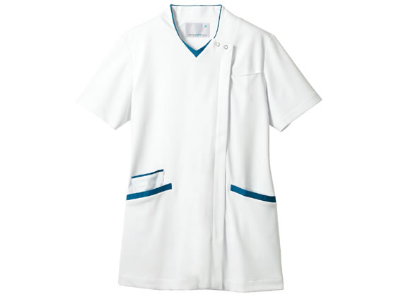 【レビュー投稿で100円OFFクーポン】【お取り寄せ】住商モンブラン スクラブ レディス半袖 白 ターコイズ 3L 73-2244 スクラブ 医療服 ユニフォーム