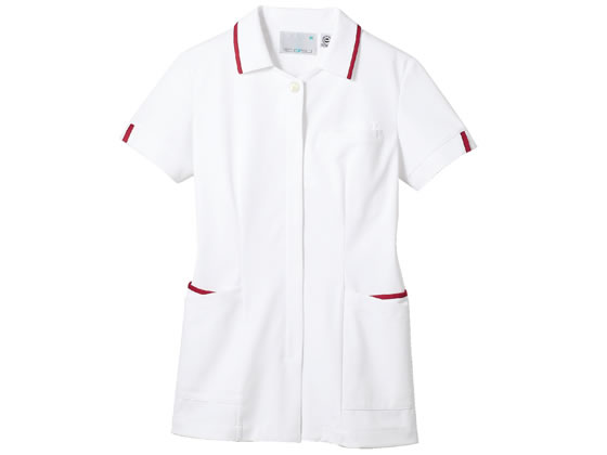 【レビュー投稿で100円OFFクーポン】【お取り寄せ】住商モンブラン ナースジャケット半袖 白 バーガンディ 3L 73-2412 白衣ジャケット 医療服 ユニフォーム