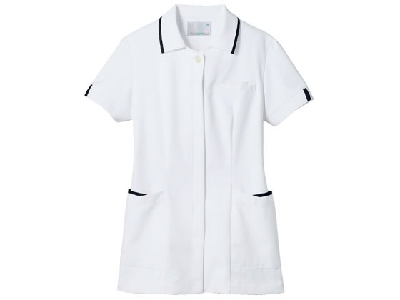 【レビュー投稿で100円OFFクーポン】【お取り寄せ】住商モンブラン ナースジャケット半袖 白 ネイビー 3L 73-2421 白衣ジャケット 医療服 ユニフォーム