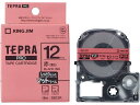キングジム PRO用テープ マットラベル 12mm 赤(薄紅) 黒文字 赤 レッド テプラPROテープ キングジム テプラ 事務機器