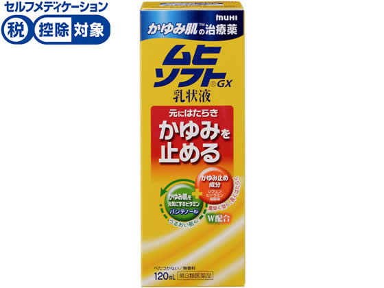 【第3類医薬品】★薬)池田模範堂 かゆみ肌の治療薬ムヒソフト乳状液GX120ml 乳液 乾燥肌 かゆみ肌 角化症 皮膚の薬 医薬品のサムネイル