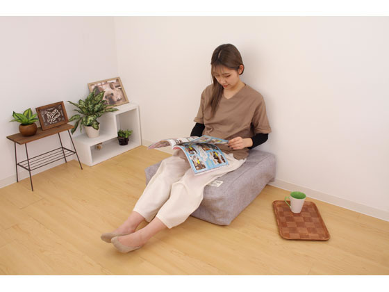 【レビュー投稿で100円OFFクーポン】かけ布団がクッションになる ふとん収納袋 グレー リビング収納 収納 日用雑貨 [2]