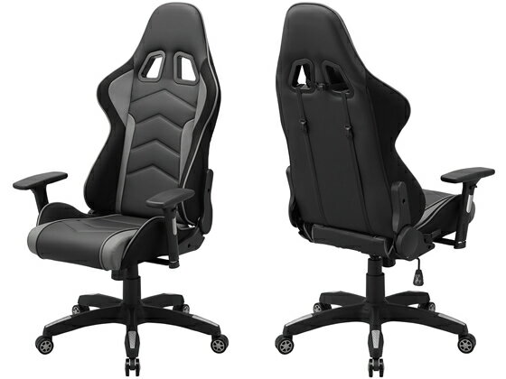 【スーパーSALE限定2,000円クーポン&11日9:59迄ポイント2倍】 【メーカー直送】サンワサプライ ゲーミングスタイルチェア グレー SNC-L18GY【代引不可】【お客様組立】 レザータイプ ゲーミングチェア オフィスチェア オフィス家具 [2]