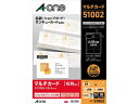 【店内全品ポイント2倍★16日9:59迄】 エーワン マルチカード 名刺サイズ 10面・白無地 10シート 51002 汎用 名刺用紙 プリント用紙