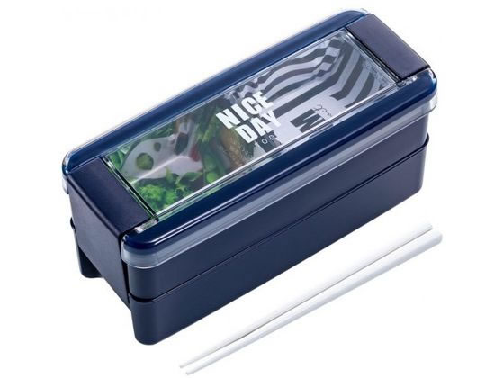 【レビュー投稿で100円OFFクーポン】【お取り寄せ】岩崎工業 イージーケア ランチボックス 2段 ネイビ..