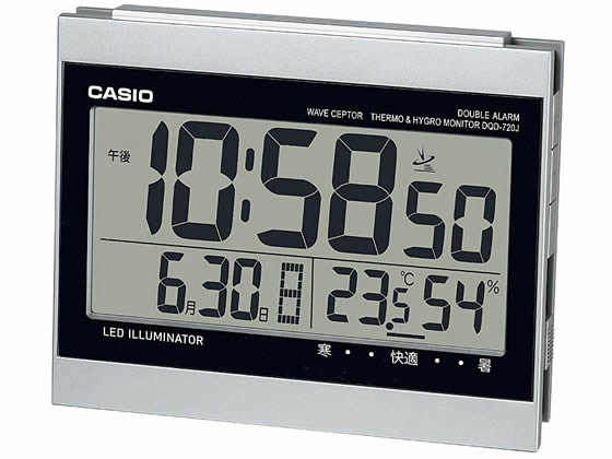 カシオ デジタル電波クロック DQD-720J-8JF 置き型タイプ 時計 温湿度計 家電
