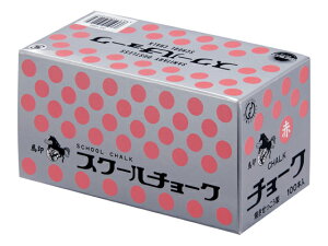 【店内全品ポイント2倍★27日9:59迄】 馬印 スクールチョーク赤 100本 C203 チョーク 黒板 ホワイトボード ブラックボード POP 掲示用品