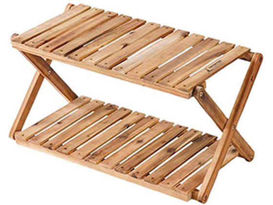 【お取り寄せ】キャプテンスタッグ CSクラシックス 木製2段MOVEラック[600] アウトドア キャンプ 釣り具