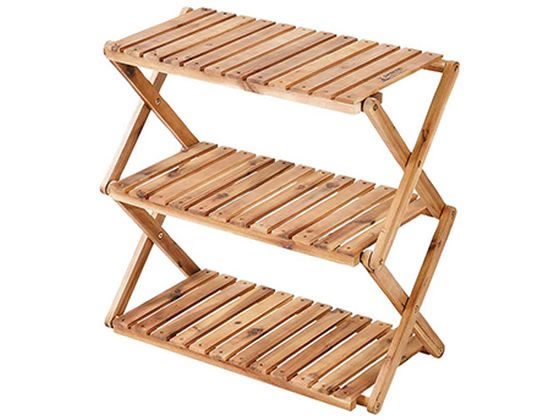 【レビュー投稿で100円OFFクーポン】送料無料【お取り寄せ】キャプテンスタッグ CSクラシックス 木製3段MOVEラック[600] キャンプ用品 アウトドア 釣り具