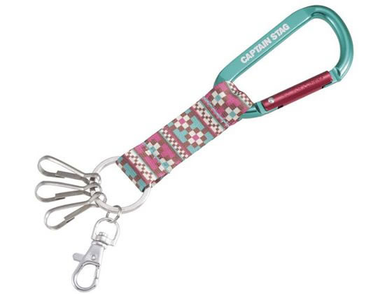 【スーパーSALE限定★2,000円クーポン＆11日9:59迄ポイント2倍】 【お取り寄せ】キャプテンスタッグ カラビナ付 キーリング インディアン カラビナ 雑貨 アウトドア キャンプ 釣り具