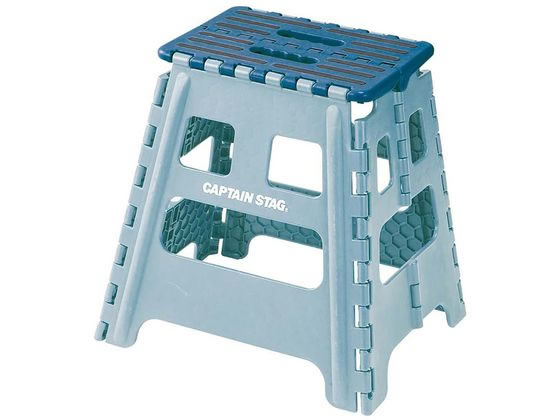【レビュー投稿で100円OFFクーポン】キャプテンスタッグ 折りたためるステップ M ブルー キャンプ用品 アウトドア 釣り具