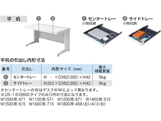 【レビュー投稿で100円OFFクーポン】【メーカー直送】プラス US-2 平机 L字脚 W1200×D700×H720 ホワイトメープル【代引不可】【組立・設置・送料無料】平机 スチールデスク ワゴン オフィスデスク 事務机 オフィス家具 [3]