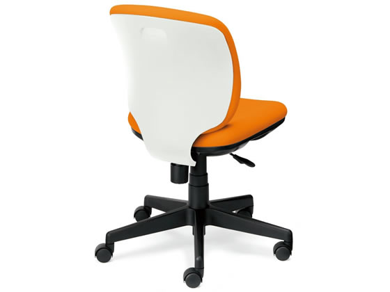 【メーカー直送】プラス プリセア ローバック ホワイトシェル肘なし オレンジ KC-K56SL OR【代引不可】【組立・設置・送料無料】 [3]