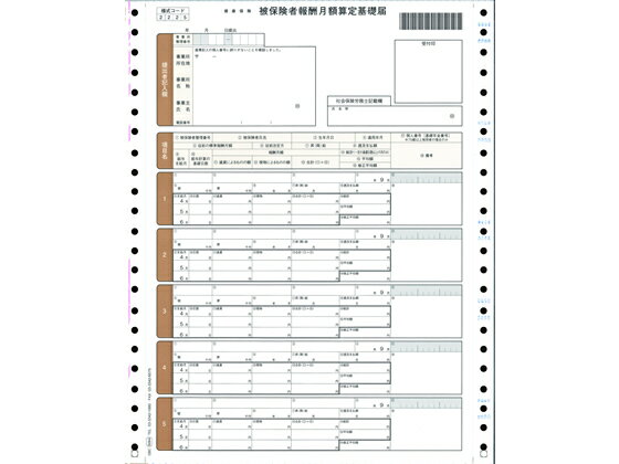 楽天ココデカウ【メーカー直送】OBC 被保険者算定基礎届（ドットプリンタ用） 100枚 5064【代引不可】 まとめ買い 業務用 箱売り 箱買い ケース買い 住民税 社会保険届出 OBC 伝票 帳票 OA伝票