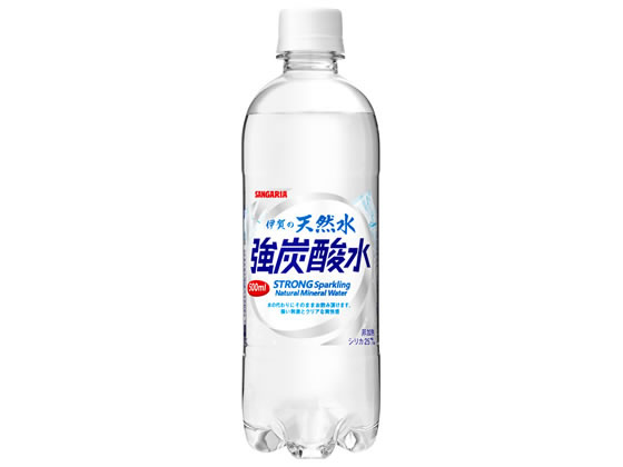 日本サンガリア 伊賀の天然水 強炭酸水 500mlの商品画像